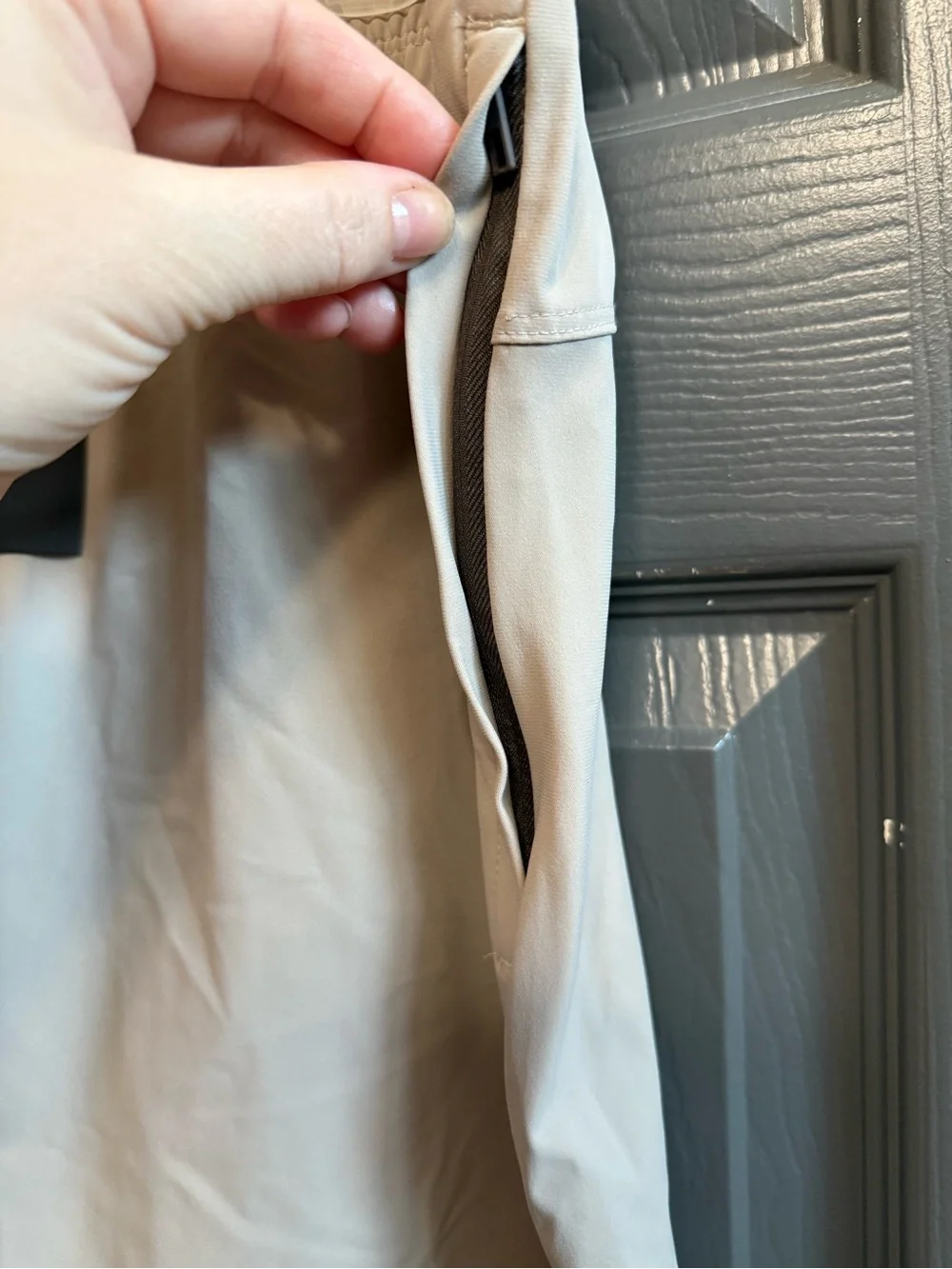 NWT Fabletics Men's The One Light Beige Athletic Shorts L Athleisure Gym